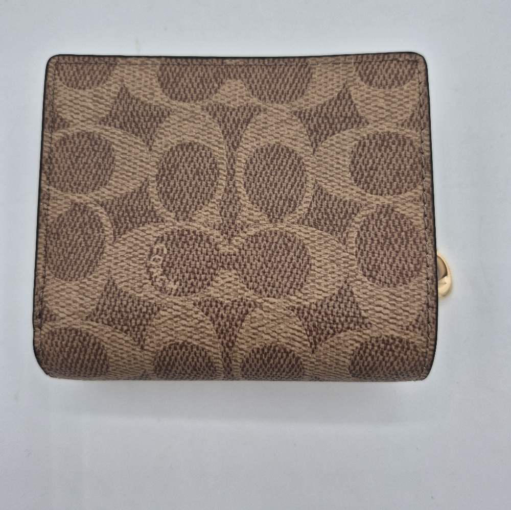 Coach Cosmic Coach Snap Wallet In Signature Canvas With Rexy Print In Tan - Picture 4 of 8